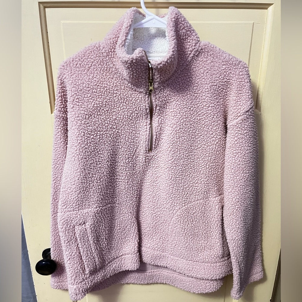Pink sherpa hoodie